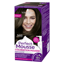 Coloration permanente 400 expresso givré SCHWARZKOPF PERFECT MOUSSE -182ml
