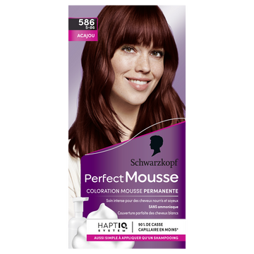 Coloration permanente 586 acajou SCHWARZKOPF PERFECT MOUSSE - 182ml