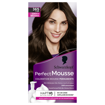 Coloration permanente 365 choco brownie SCHWARZKOPF PERFECT MOUSSE - 182ml