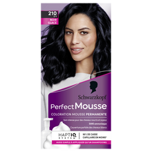 Coloration permanente 210 noir glacé SCHWARZKOPF PERFECT MOUSSE - 182ml