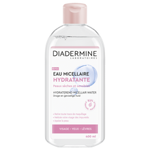 Eau micellaire hydratante pour peaux sèches et sensibles DIADERMINE, flacon de 400ml