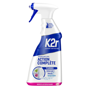 Détachant Pistolet avant lavage spécial blanc K2R - 500ml