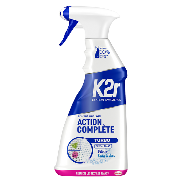 Détachant Pistolet avant lavage spécial blanc K2R - 500ml