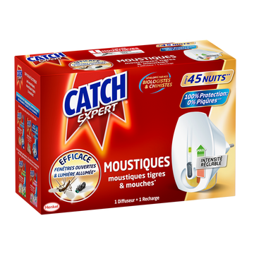 Insecticide diffuseur électrique réglable CATCH - 45 nuits
