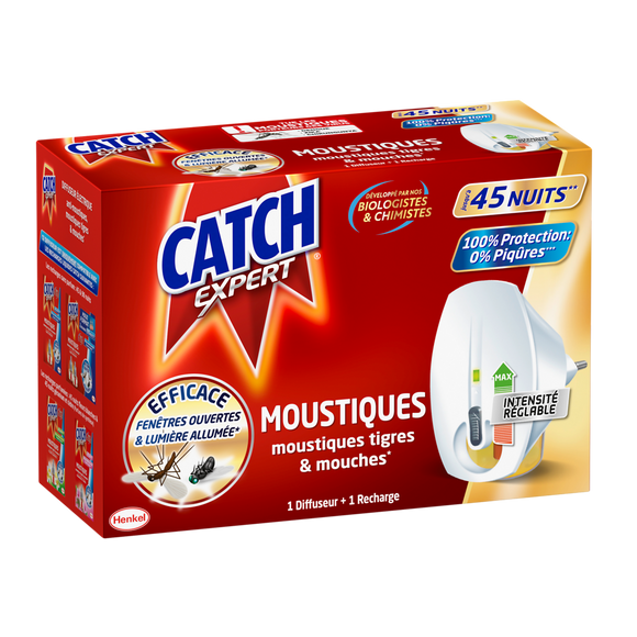 Insecticide diffuseur électrique réglable CATCH - 45 nuits