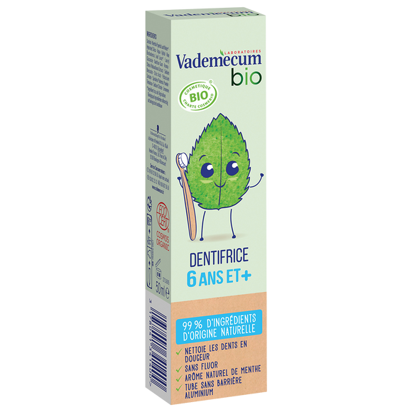Dentifrice menthe 6 ans et + VADEMECUM, 50ml