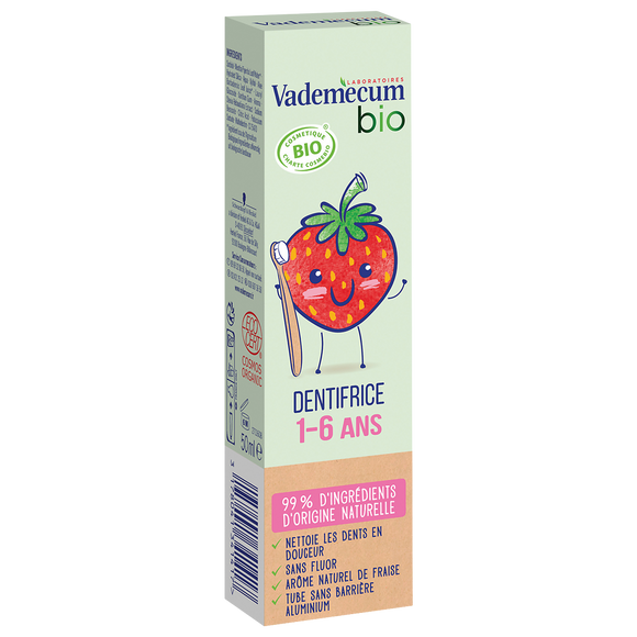 Dentifrice fraise 1-6 ans VADEMECUM, 50ml