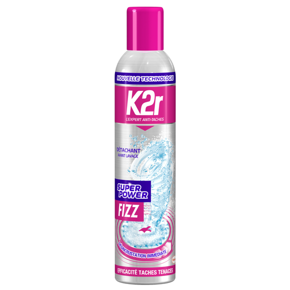 Détachant Aérosol Super power fizz détachant avant lavage K2R - 300ml