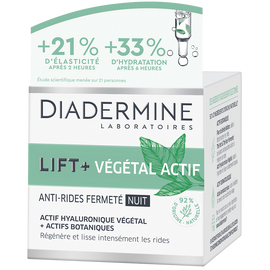 Crème visage visage de nuit anti-rides fermeté lift+ végétal DIADERMINE, 50ml