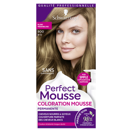 Coloration permanente sans ammoniaque N°800 Blond PERFECT MOUSSE - 1 unité