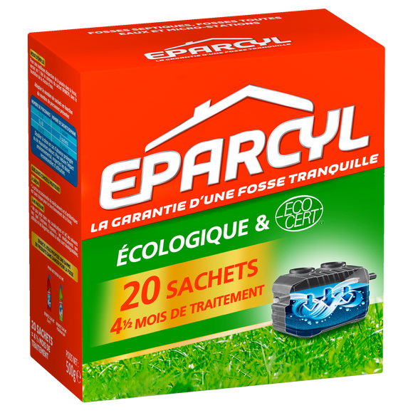 Entretien fosse septique Activateur naturel sachets EPARCYL - X20