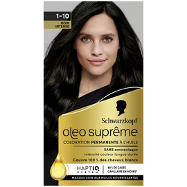 Coloration permanente 1-10 noir intense SCHWARZKOPF OLEO SUPREME - 165ml