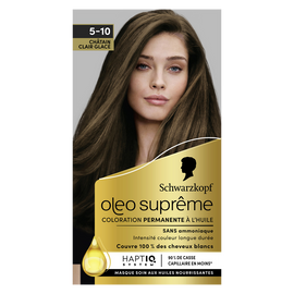 Coloration permanente châtain clair glacé SCHWARZKOPF OLEO SUPREME - 165ml