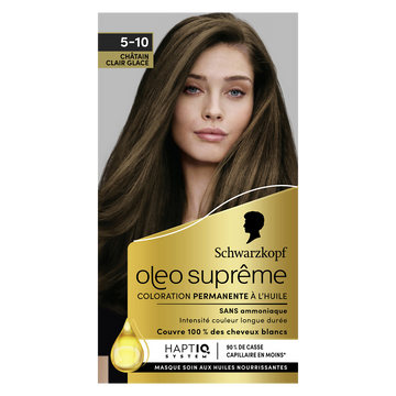 Coloration permanente châtain clair glacé SCHWARZKOPF OLEO SUPREME - 165ml