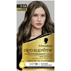 Coloration permanente châtain clair cendré SCHWARZKOPF OLEO SUPREME -165ml
