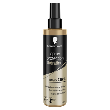 Spray thermoprotection capillaire 230C° kératine SCHWARZKOPF - 200ml