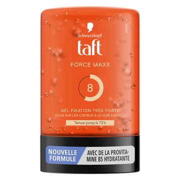 Gel coiffant Maxx power fixation très forte max tenue tube TAFT - 300ml