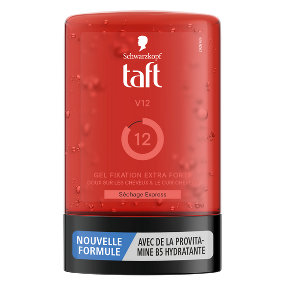 Gel coiffant V12 fixation extra forte séchage express tube TAFT 300ml