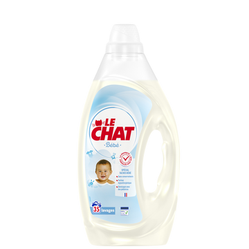 Lessive liquide Bébé formulée avec soin LE CHAT - 35 lavages