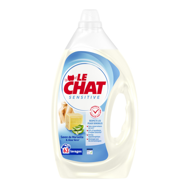 Lessive liquide LE CHAT Sensitive Marseille 2,835L 63 lavag.