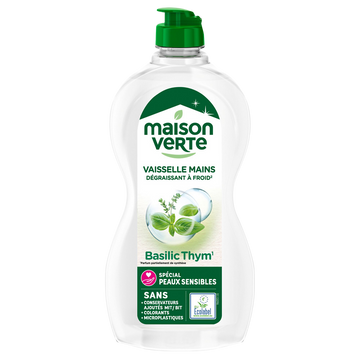 Liquide vaisselle thym et basilic MAISON VERTE - 500ml