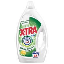 X-TRA - Lessive liquide - Hypoallergénique - 4+1 - Savon de Marseille& Aloe Vera - 63 lavages - 2.835 l