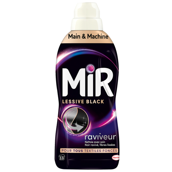 Lessive liquide ravive le noir formule 3 en 1 MIR LESSIVE - 13 lavages