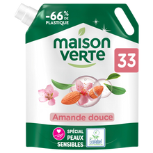 MAISON VERTE - Lessive liquide - Pour bébé,Hypoallergénique - Amande douce - 33 lavages - 1.485 l