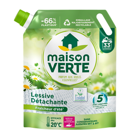 Lessive capsule doypack fraîcheur d'été MAISON VERTE - 33 Lavages