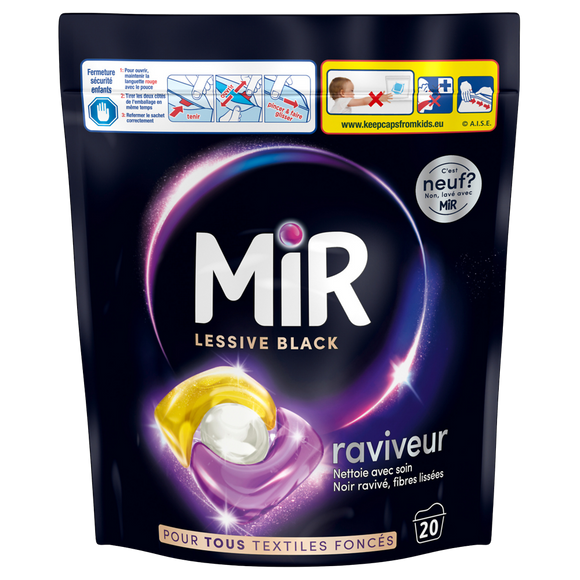 Lessive capsules MIR BLACK 20 lavages