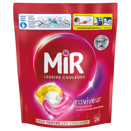 Lessive capsule ravive les couleurs formule 3 en 1 MIR LESSIVE - X20