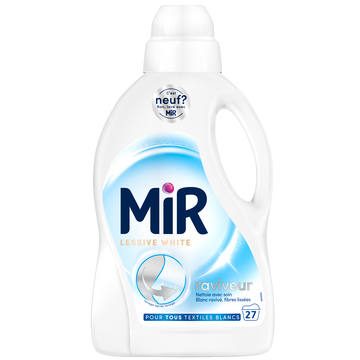 Lessive liquide ravive le blanc formule 3 en 1 MIR LESSIVE - 27 lavages