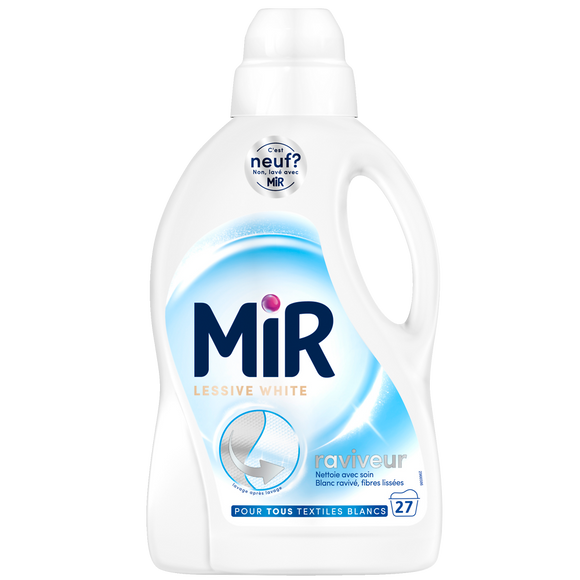 Lessive liquide ravive le blanc formule 3 en 1 MIR LESSIVE - 27 lavages