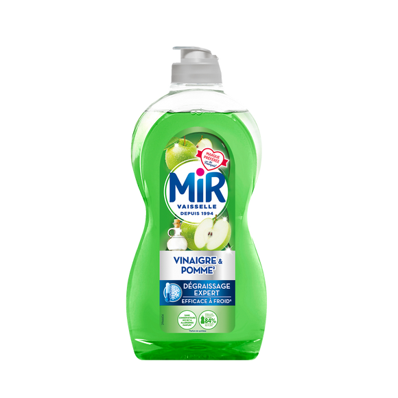 Liquide vaisselle vinaigre pomme dégraissage expert MIR VAISSELLE - 450ml