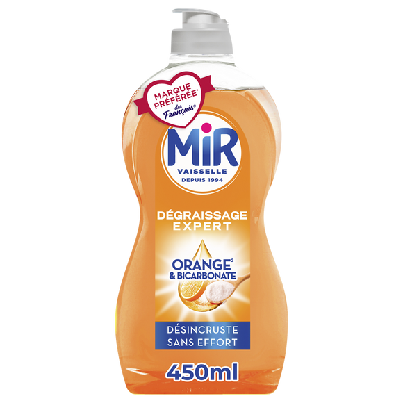 Liquide vaisselle bicarbonate dégraissage expert MIR VAISSELLE - 450ml