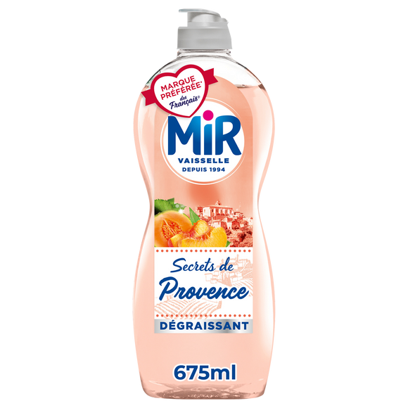 Liquide vaisselle pêche de vigne melon dégraissant MIR VAISSELLE - 675ml