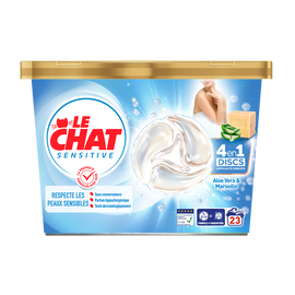 Lessive capsule sensitive savon de marseille peaux sensibles LE CHAT -X23