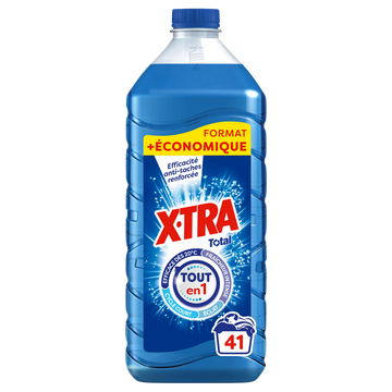 X-TRA - Lessive liquide - 4+1 - 41 lavages - 1.845 l