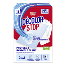 Lingettes DECOLOR STOP Ravive le blanc x18