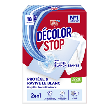 Lingettes DECOLOR STOP Ravive le blanc x18