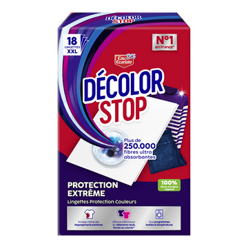 Lingette anti-décoloration DECOLOR STOP Extrême EAU ECARLATE x18 Lingettes