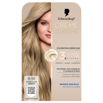 Crème SUPREME Schwarzkopf 9-16 blond clair cendré