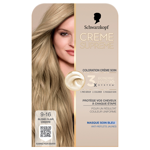 Crème SUPREME Schwarzkopf 9-16 blond clair cendré