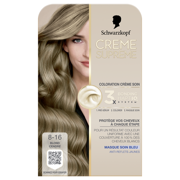 Crème SUPREME Schwarzkopf 8-16 blond clair cendré