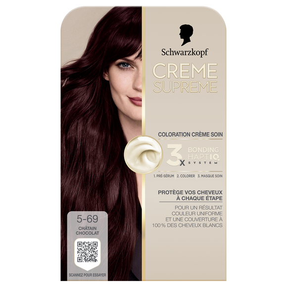 Crème SUPREME Schwarzkopf 5-69 chatain chocolat
