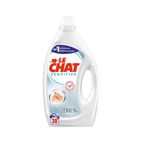 Lessive LE CHAT sensitive 0% haute tolérance 38 lavages 1,71L