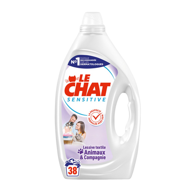 Lessive LE CHAT sensitive animaux et cie 38 lavages 1,71L