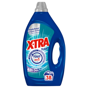 Lessive XTra Total Déo Fraîcheur+ Givré 38 lavages 1,71L