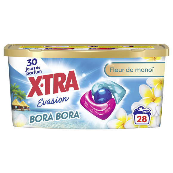 Lessive X-TRA triocaps évasion Bora Bora x28