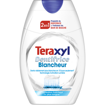 Dentifrice liquide 2 en 1 blancheur TERAXYL, tube 75ml